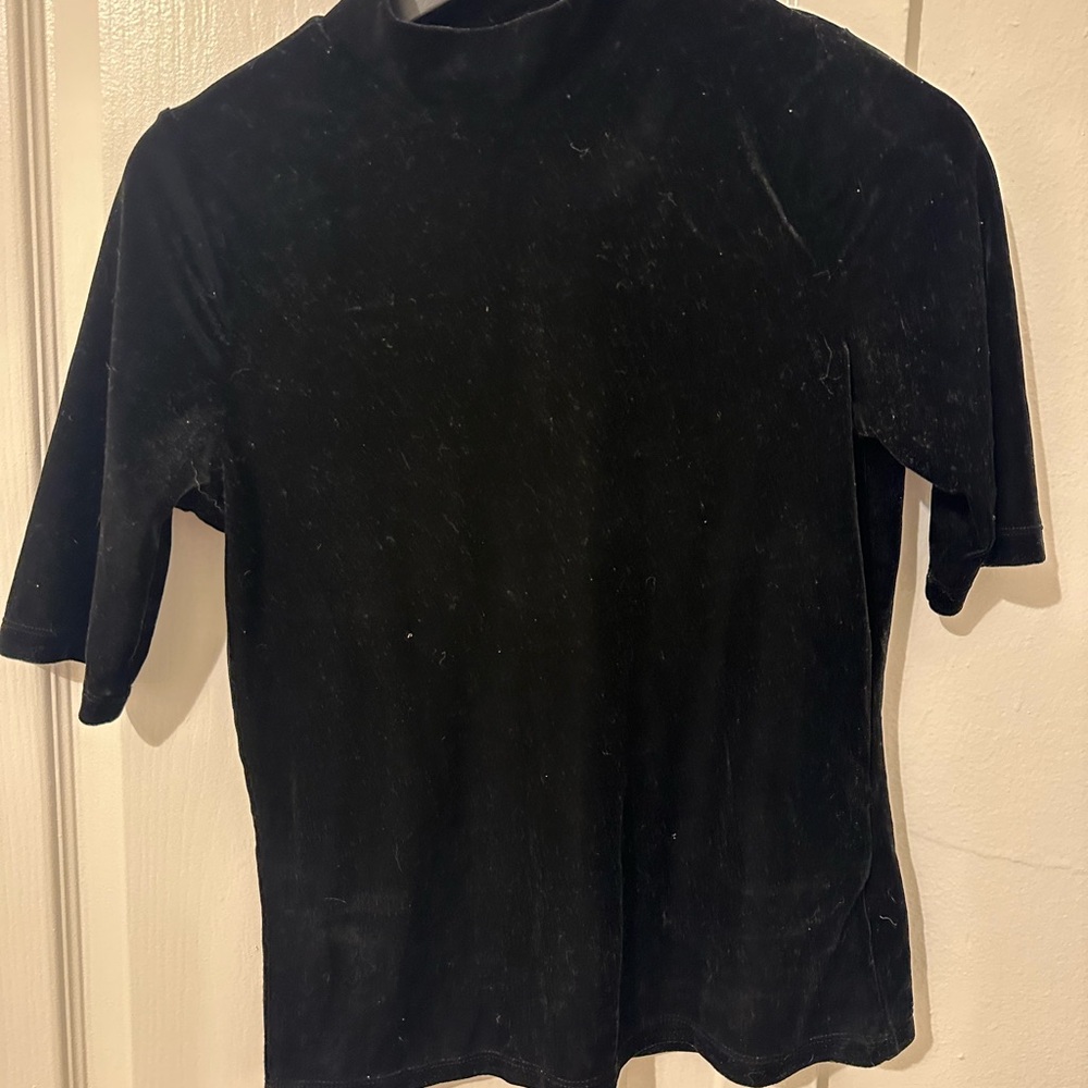 Banana Republic Black Velvet Blouse